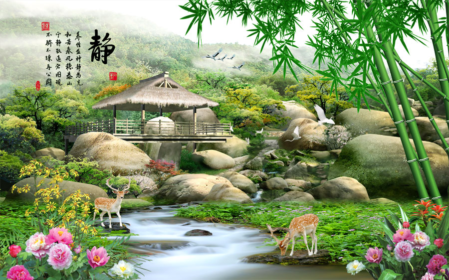 A040745-FH-251-竹林-梦幻风景-静