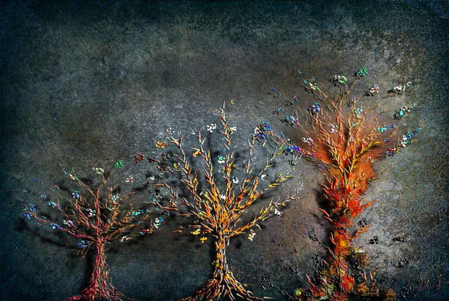 B847动漫卡通-抽象树