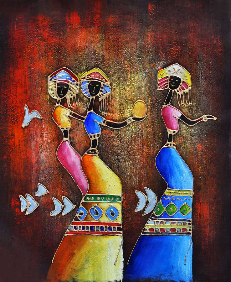 B3493动漫卡通-抽象人物-少数民族