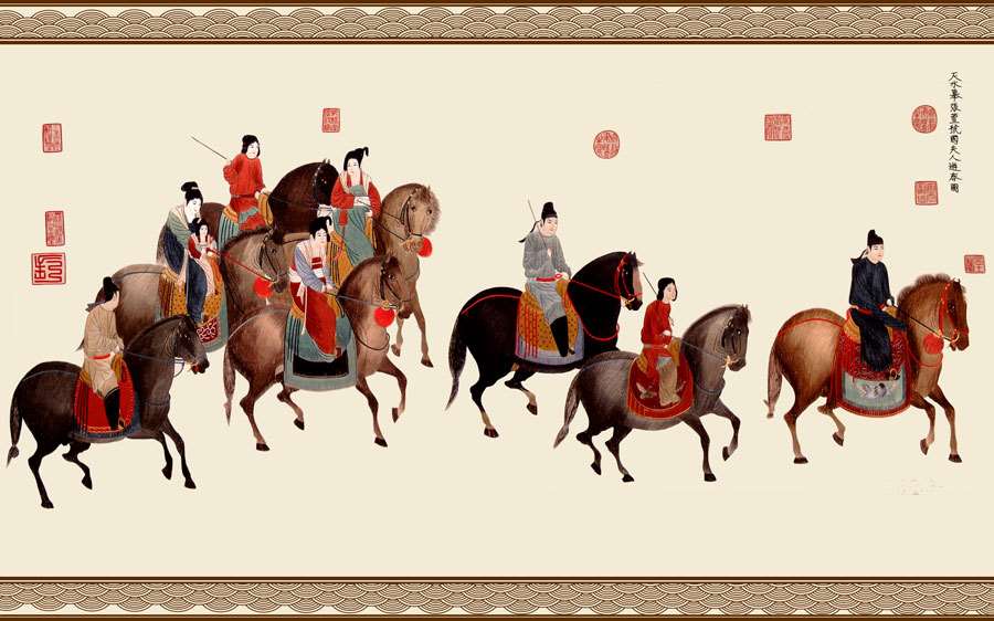 A013928-中式国画-人物-牧马图