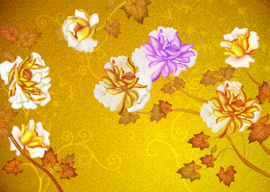 A008965-浮雕-牡丹