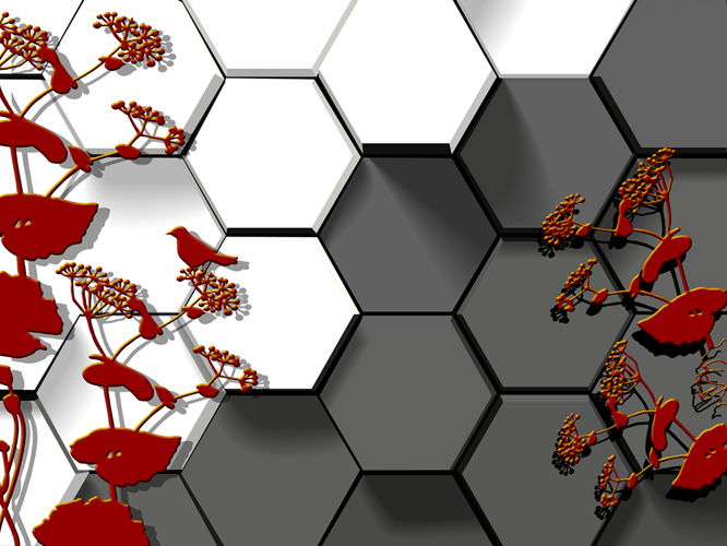 A013347-浮雕 -花鸟