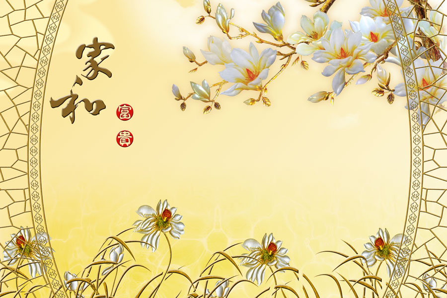 A013470-浮雕-家和富贵-荷花-12