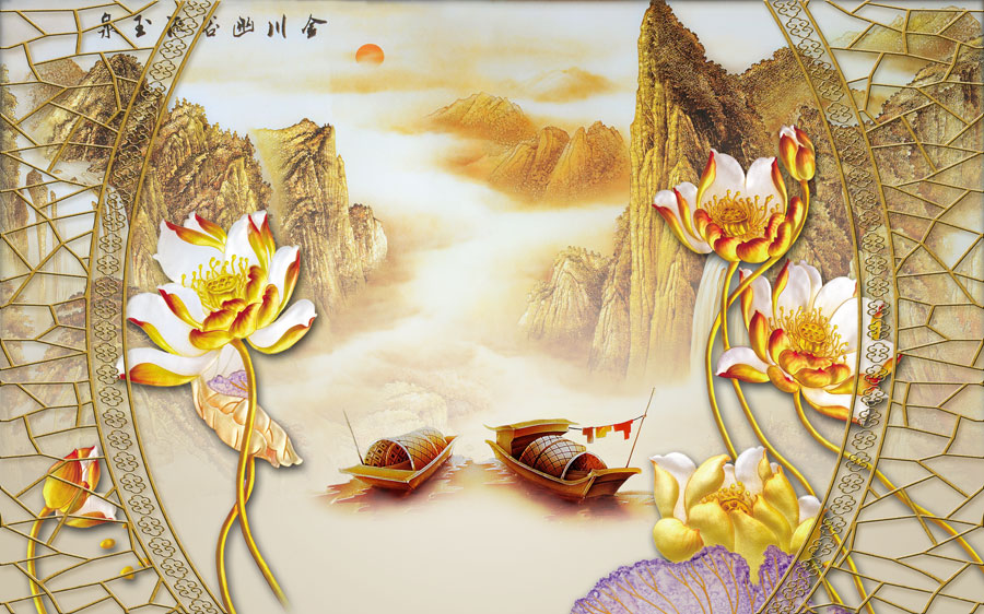 A013785-浮雕-荷花