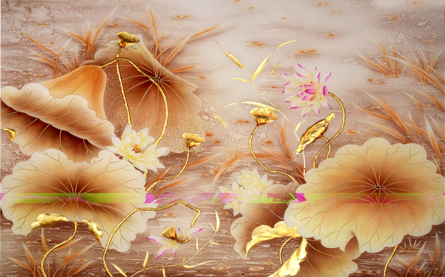 A014094-浮雕-荷叶