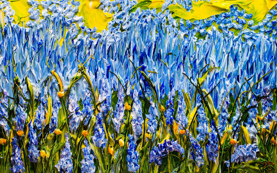 A014509-浮雕-油画花海