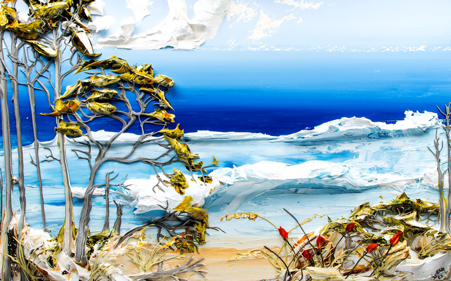 A014522-浮雕-油画海景