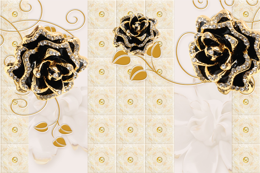 A040556-浮雕-彩雕-玫瑰花