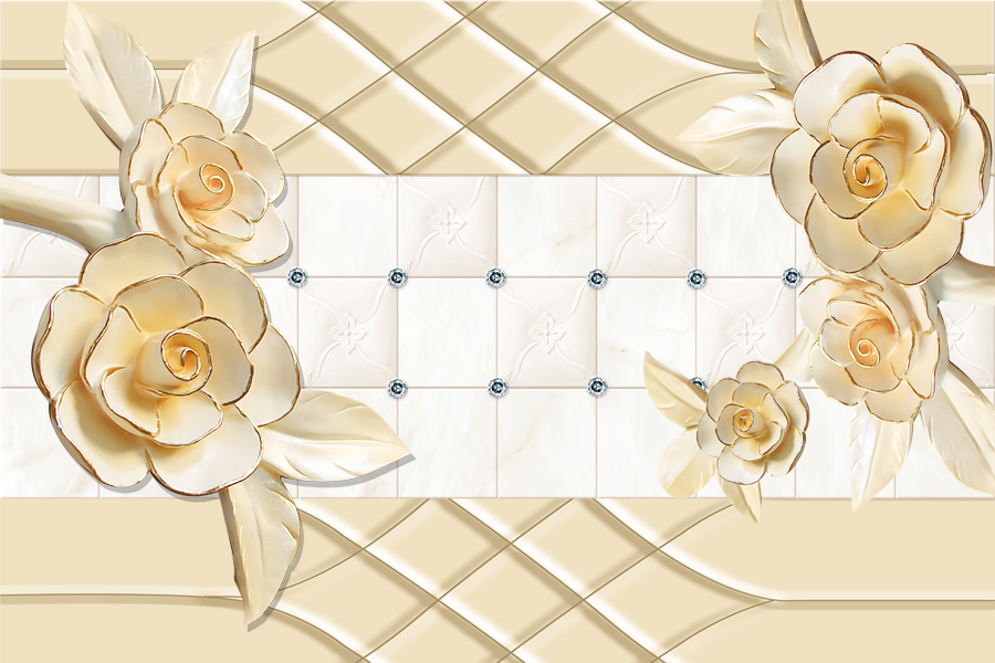 A040558-浮雕-彩雕-玫瑰花