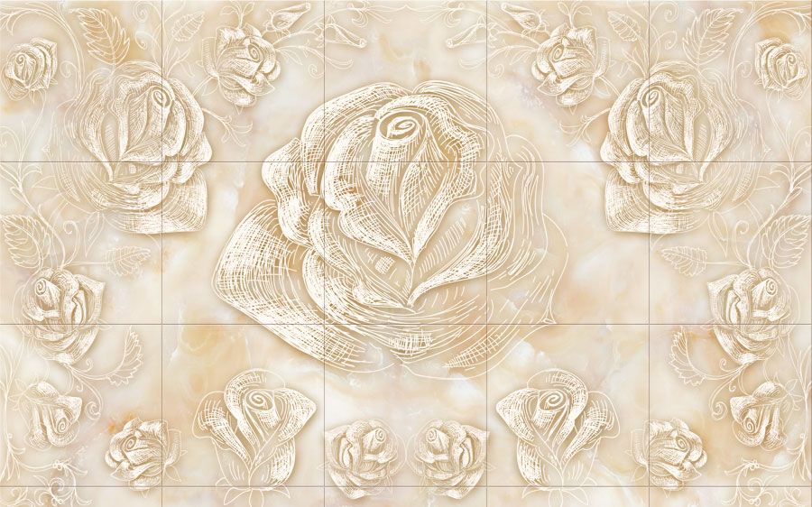 A040669-浮雕背景-玫瑰花