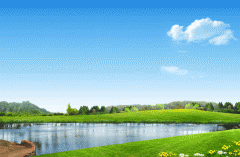 A043775-自然风景--唯美风景-蓝天白云-草地