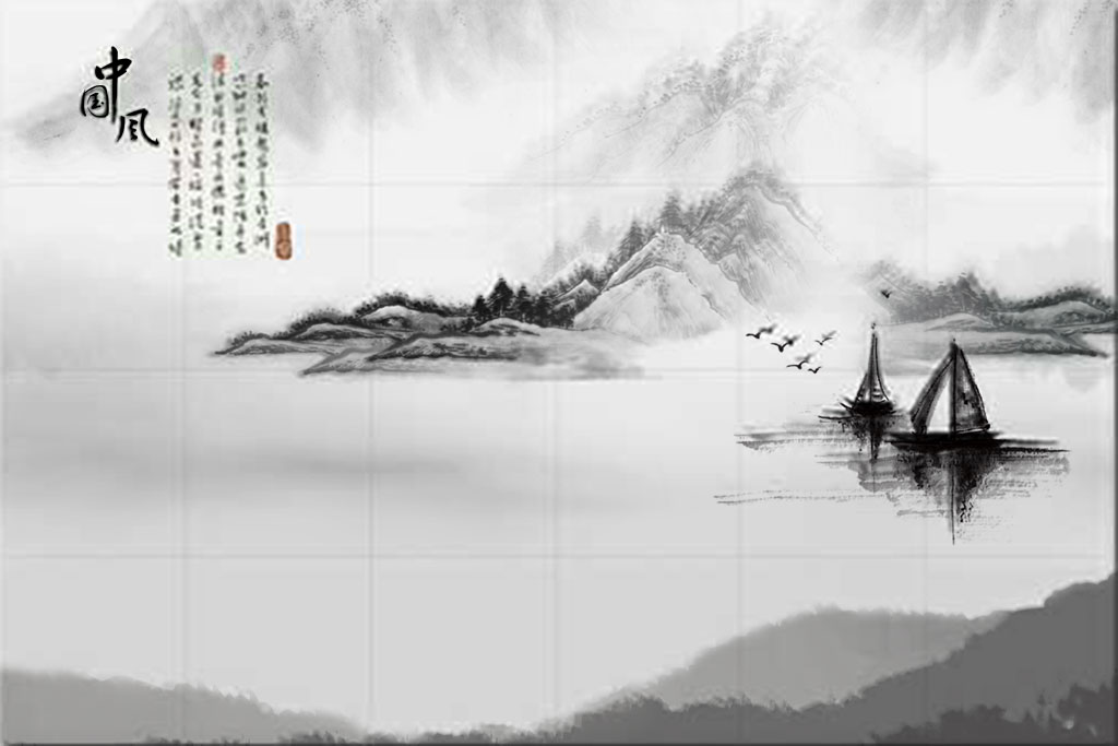 A054973中国风-水墨山水