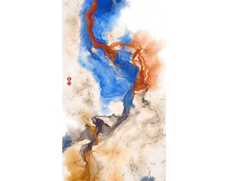 A052770抽象山水画