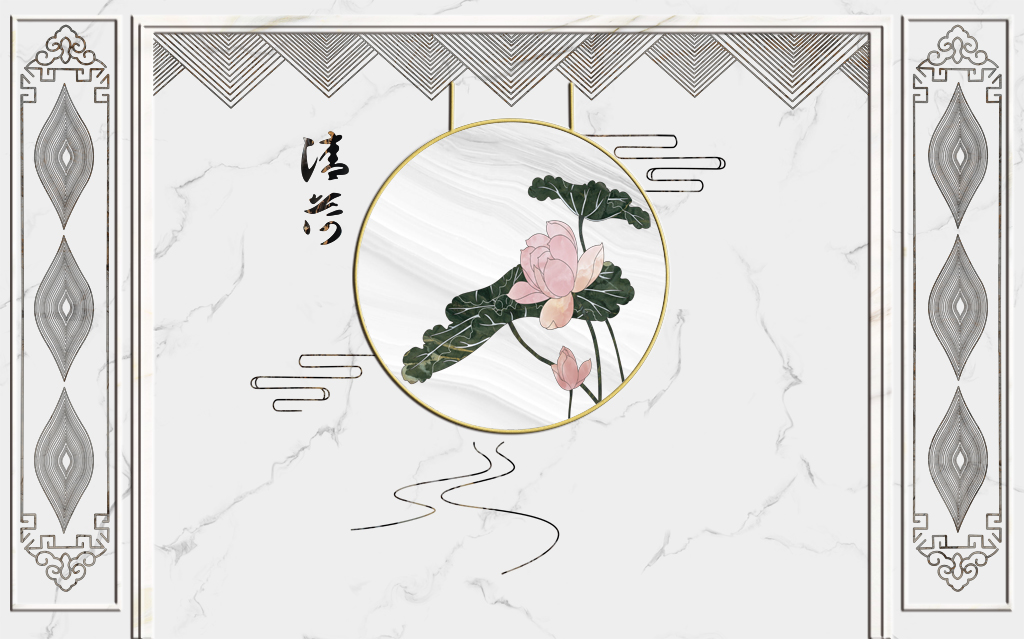 QS003-新中式-清荷-荷花
