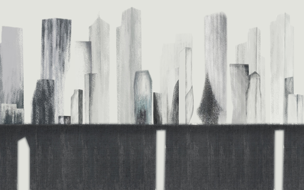 A052056--油画抽象城市