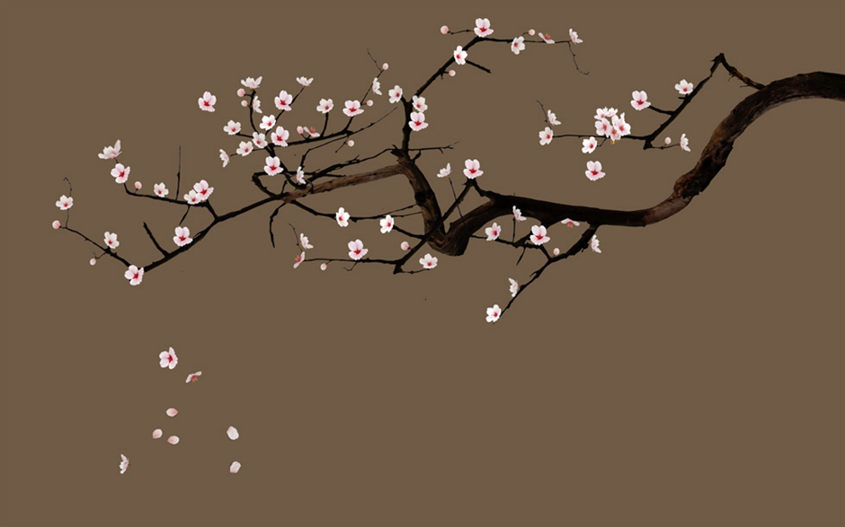 A059929咖色底梅花