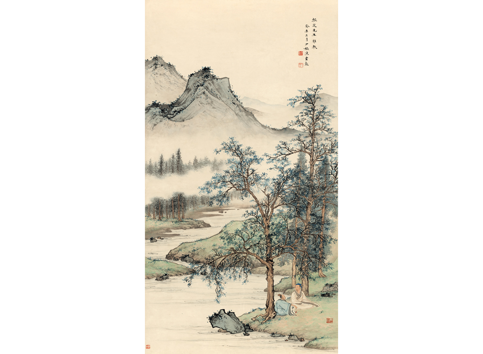 A060235新中式意境山兔素材图