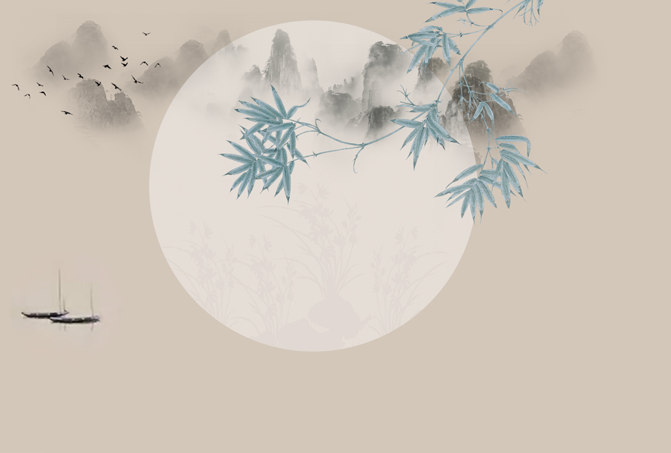 A063596-中式手绘花鸟-月夜竹子新中式