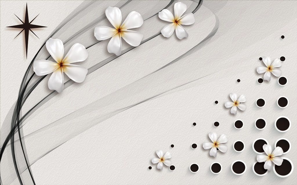 A051970-现代-简约-设计-黑白简约浮雕花