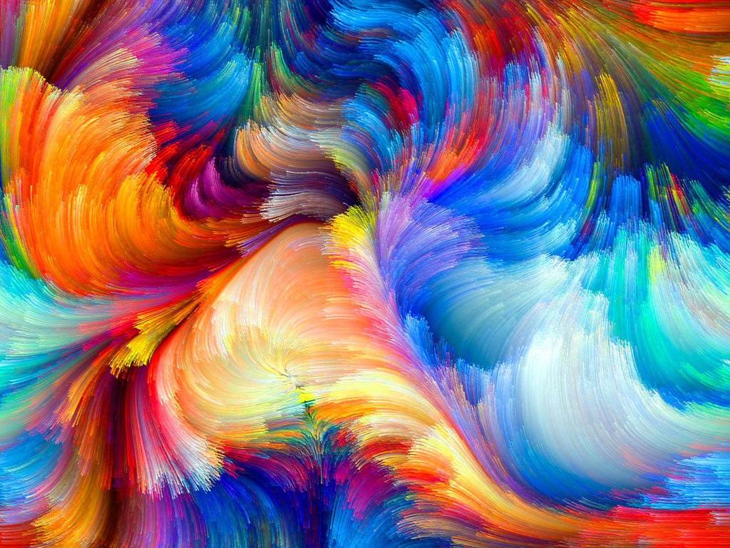 A051476-油画抽象--梦幻彩色抽象水
