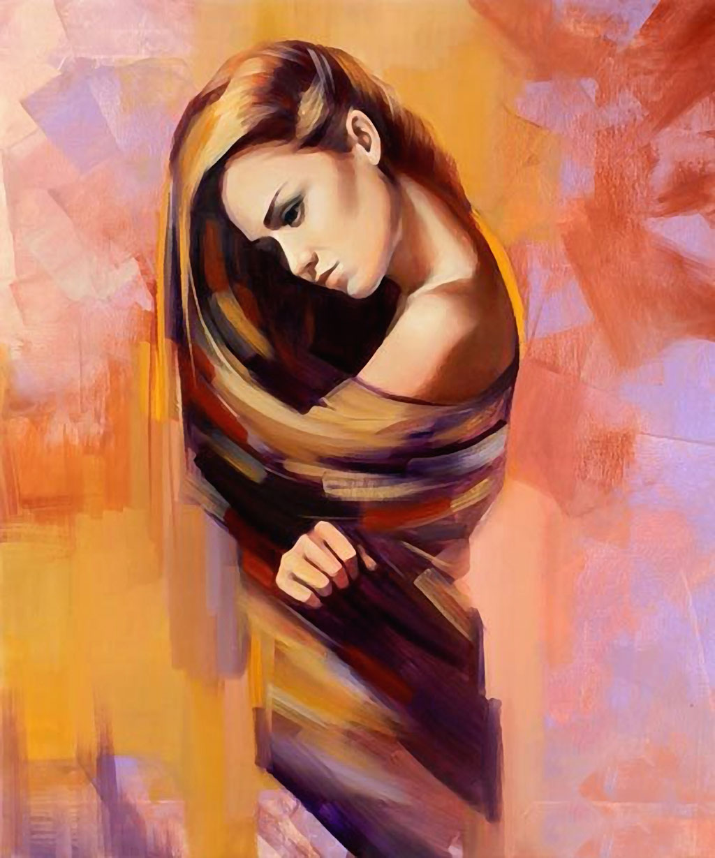A055109-油画人物--国外美女油画