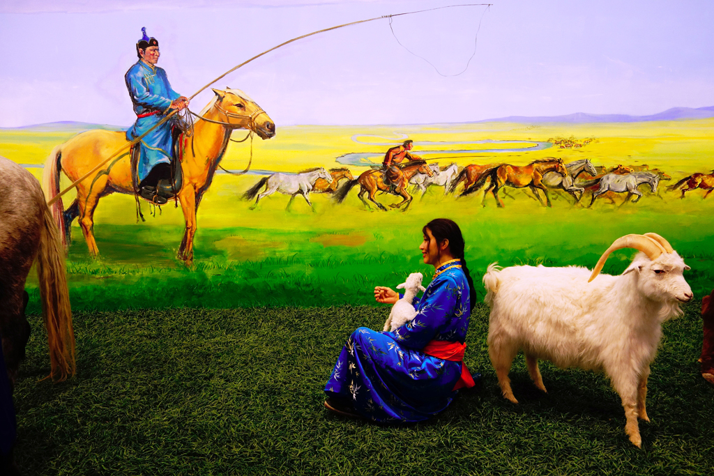 A054025-油画人物-蒙古-牧马