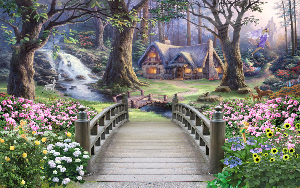 A051071-油画风景-梦幻大树