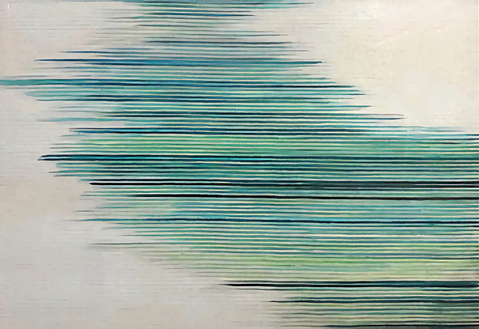 A063963-抽象画-绿色线条