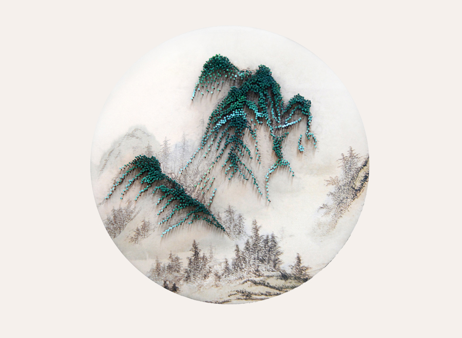A058410-圆形-意境-钉子画
