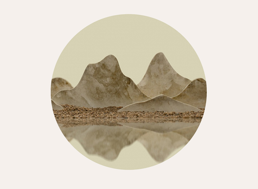 A058708-圆形-意境-山水画