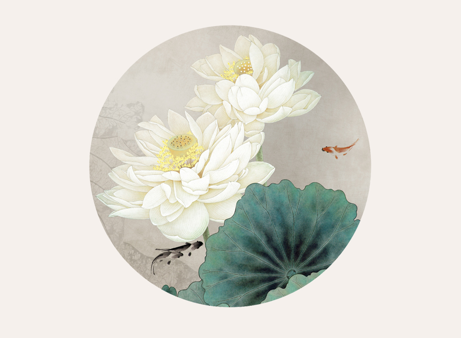 A059209-圆形-意境-荷花