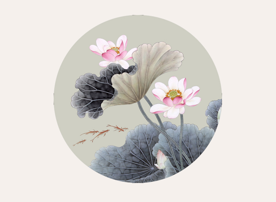 A060240-圆形-荷花