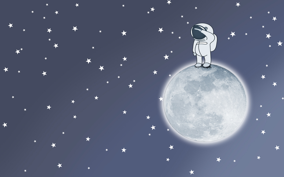 A061046-卡通儿童-科幻宇宙--宇航员-月球调色