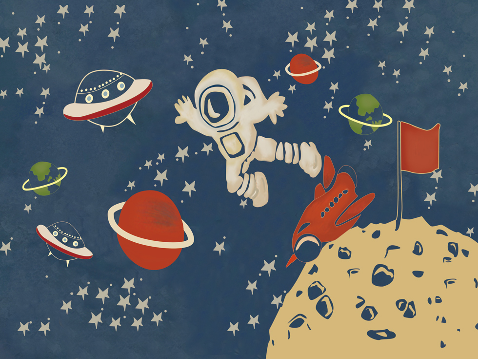 A059467-卡通儿童-科幻宇宙-卡通太空