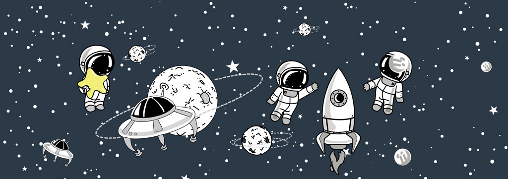 A056999-卡通儿童-科幻宇宙--遨游太空