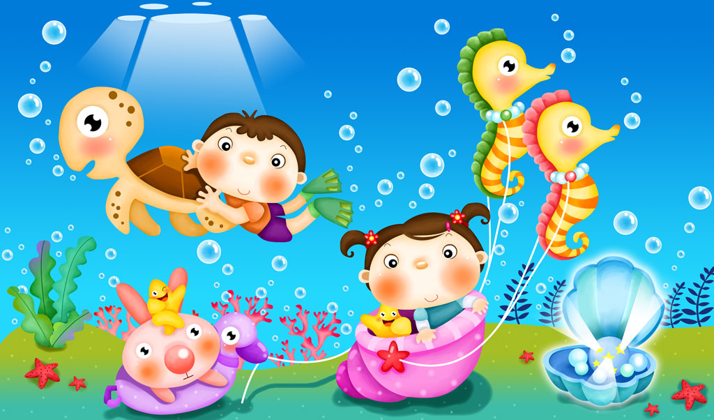 A055121-卡通儿童动漫人物-儿童卡通海底世界