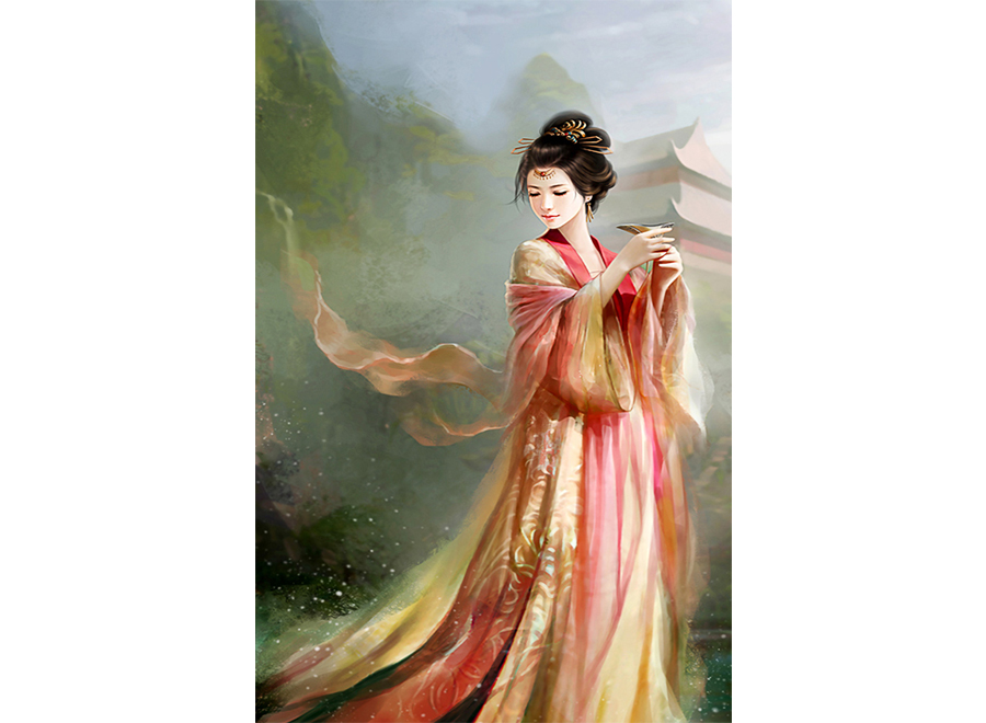 A057528-国画人物-侍女