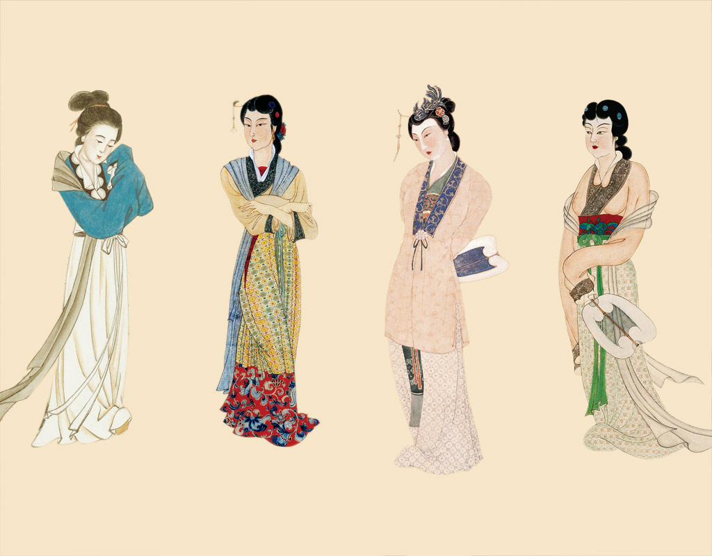 4K古代宫廷仕女-宫女-古代服饰唐代美女_3840X2160_高清视频素材下载(编号:4069356)_舞台背景_光厂(VJ师网) www ...