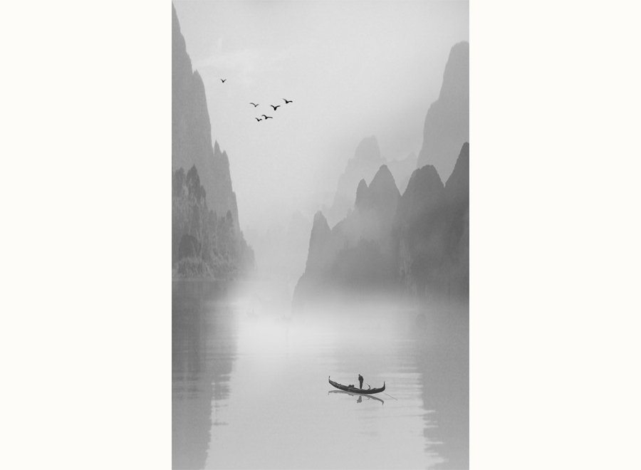A050158-中式玄关山水意境-山水画