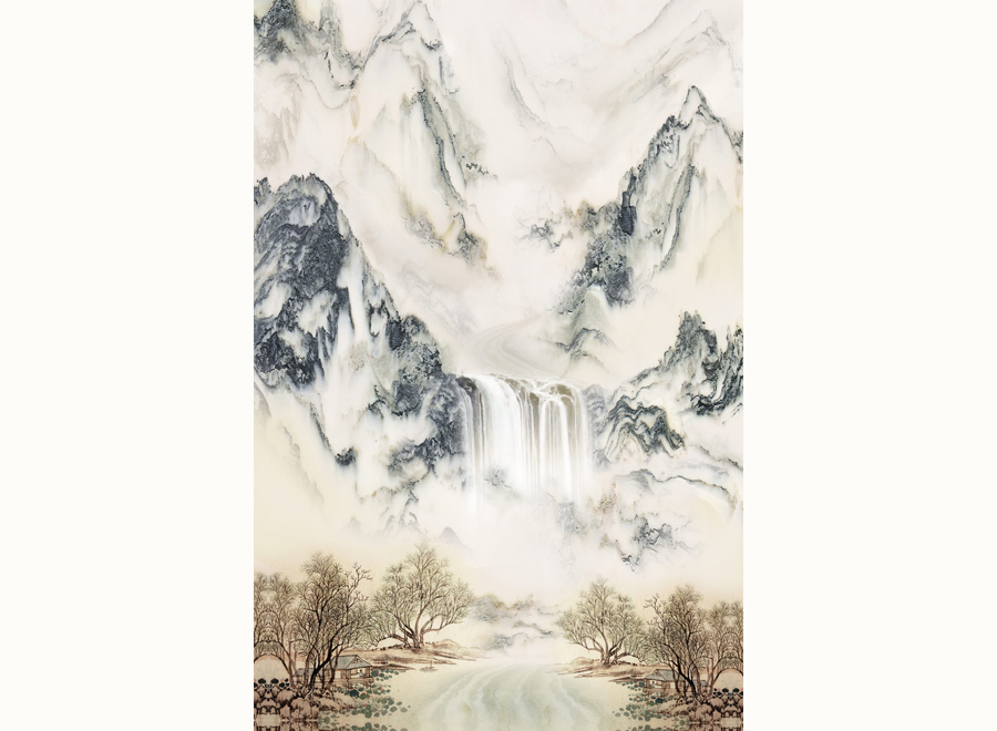 A051874-中式玄关山水意境-大理石