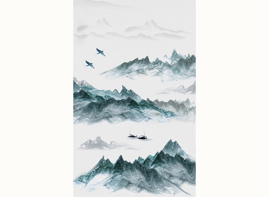 A053228-中式玄关山水意境-饰画