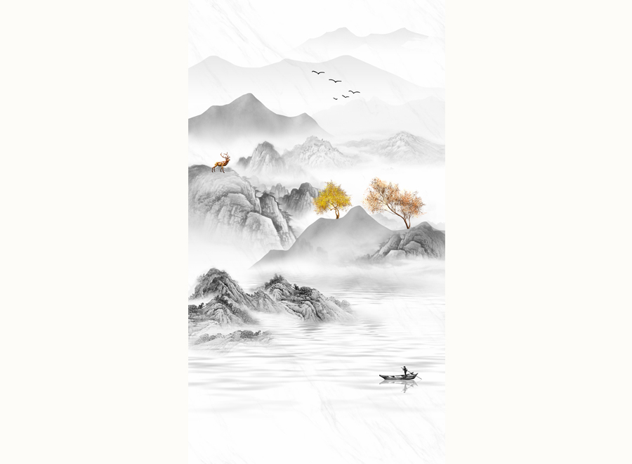 A063213-中式玄关山水意境-山水玄关