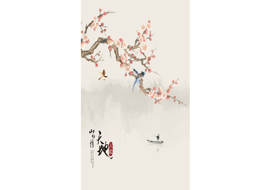A063952-中式玄关-花鸟-花鸟山水情