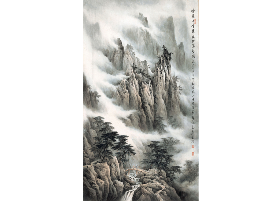 A055013-中式玄关-国画山水-董希源-云卷千峰集