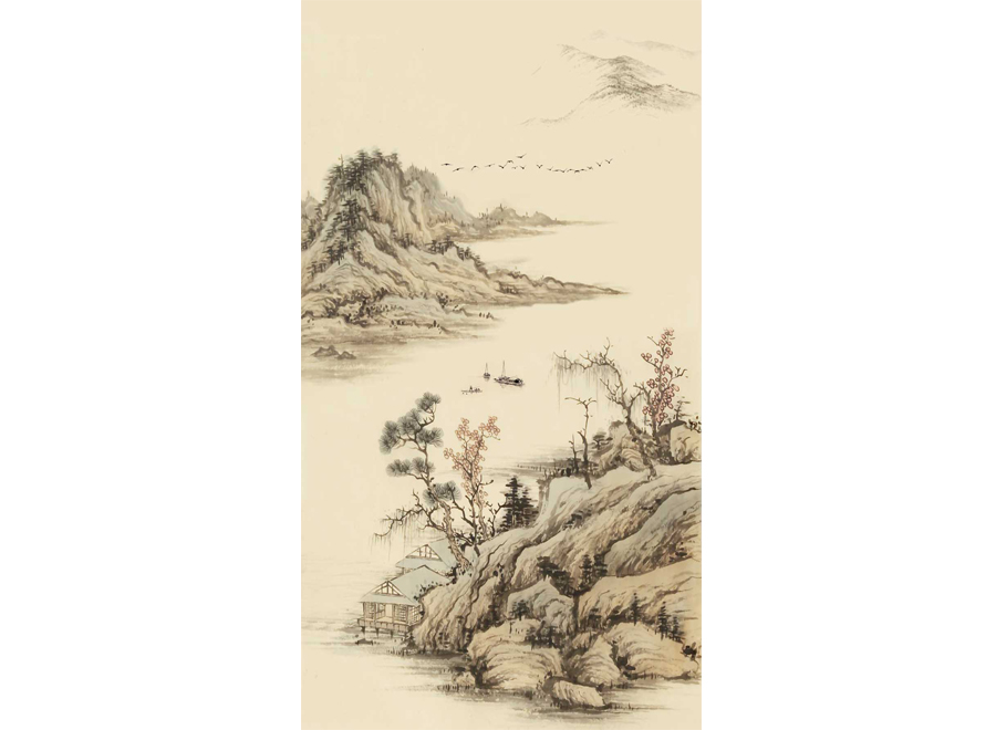 A064404-中式玄关-国画山水-山水