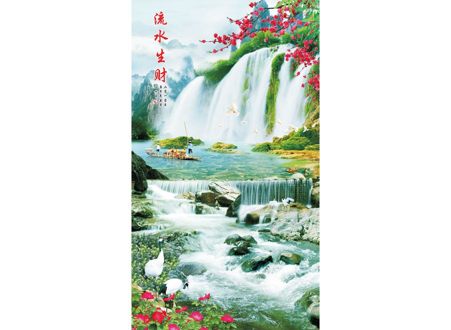 A051244-中式自然风景-流水生财