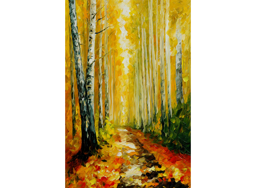 A051619-玄关-油画风景--黄金树林