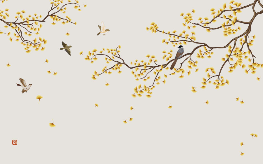 A066901-分层-标清-中式花鸟-银杏叶