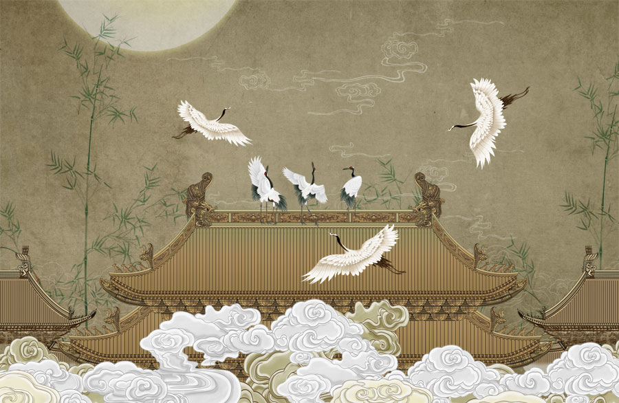 A066966-高清-分层-中式阁楼仙鹤