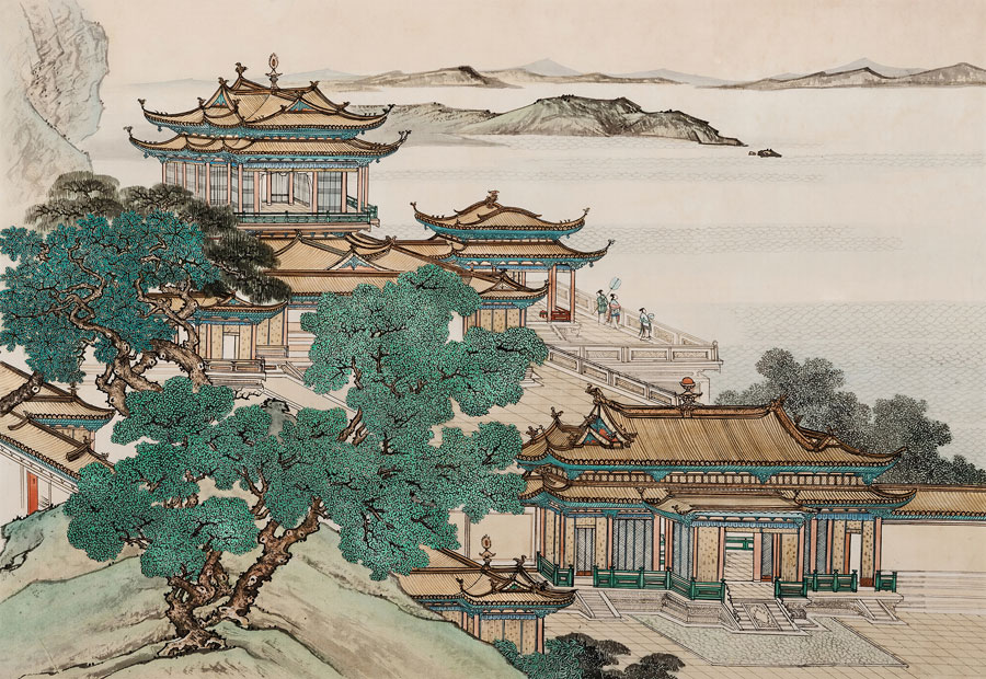 A067037-标清-中式阁楼-古画